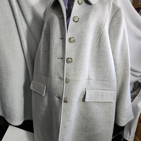 Talbots Soft 50% wool Women's Grey Coat Gothic style - Picture 5 of 8